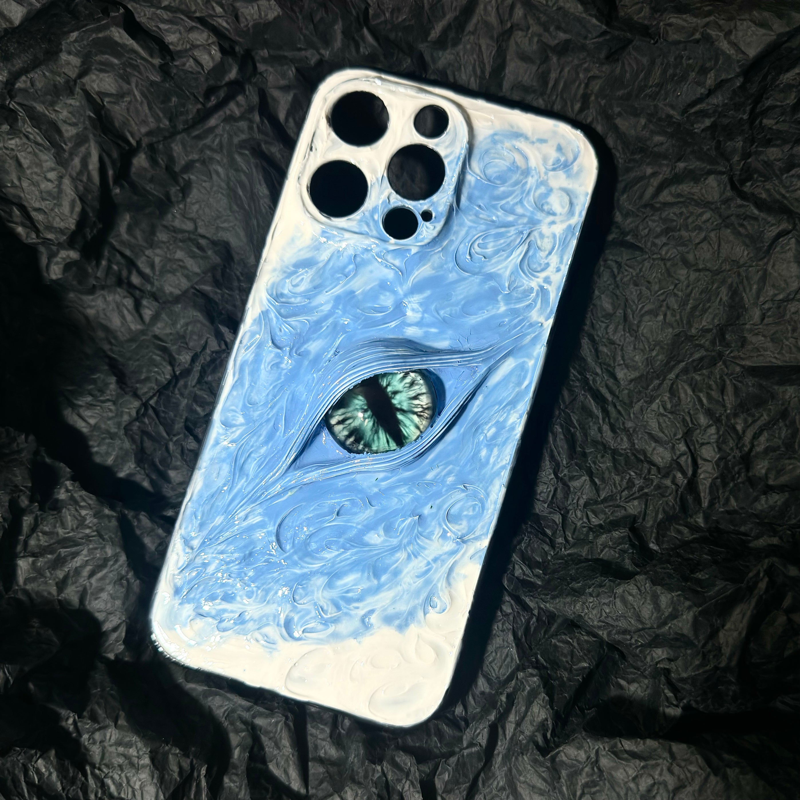 Handmade Cthulhu Eye Glow-in-the-Dark Phone Case