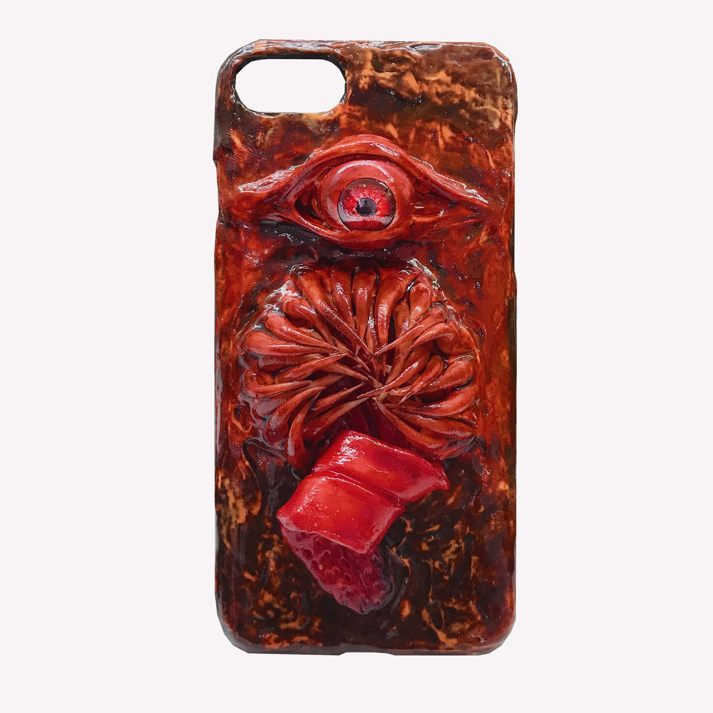 Handmade Cthulhu Eye Phone Case – Spooky Gothic Design