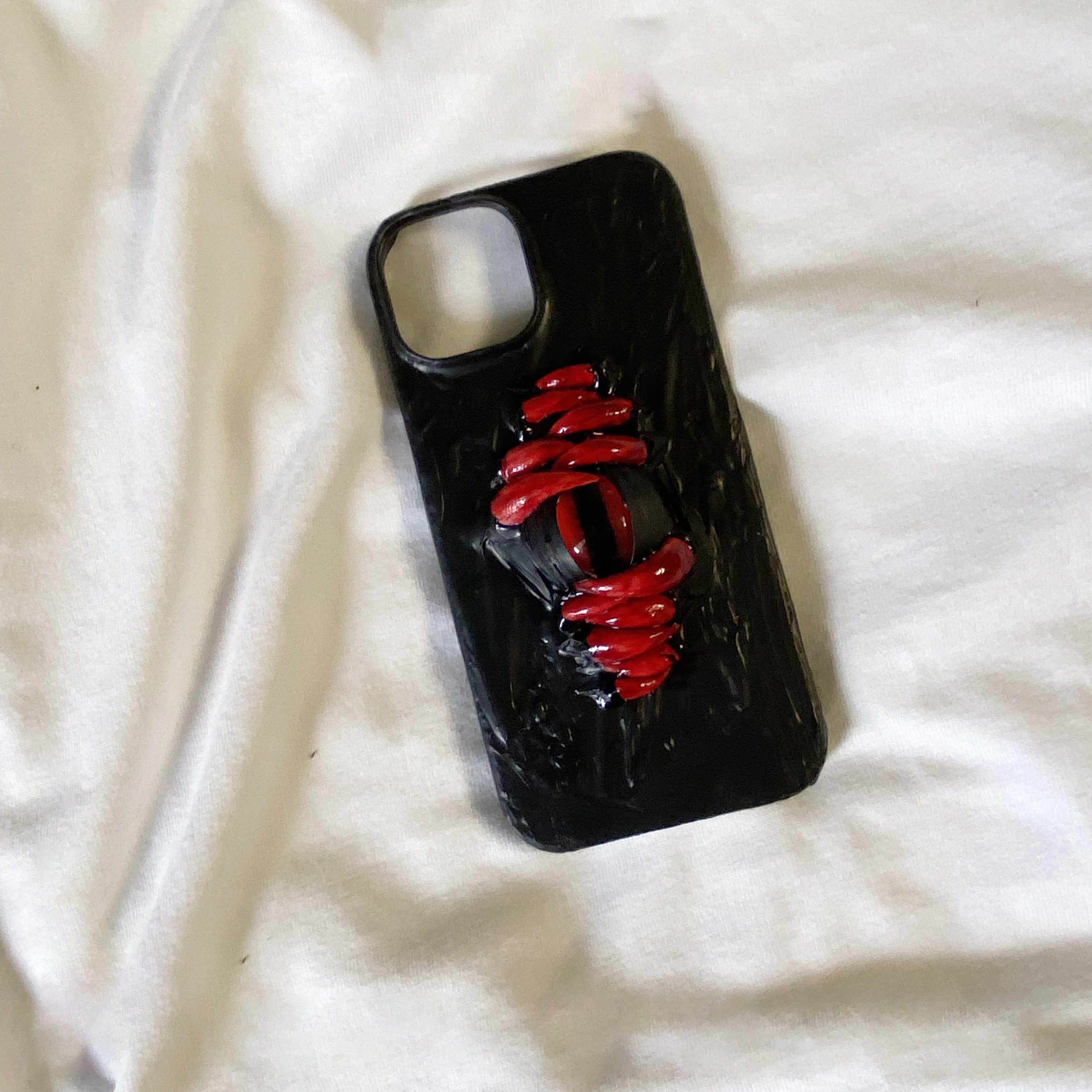 Handmade Cthulhu Eye Phone Case – Spooky Gothic Design