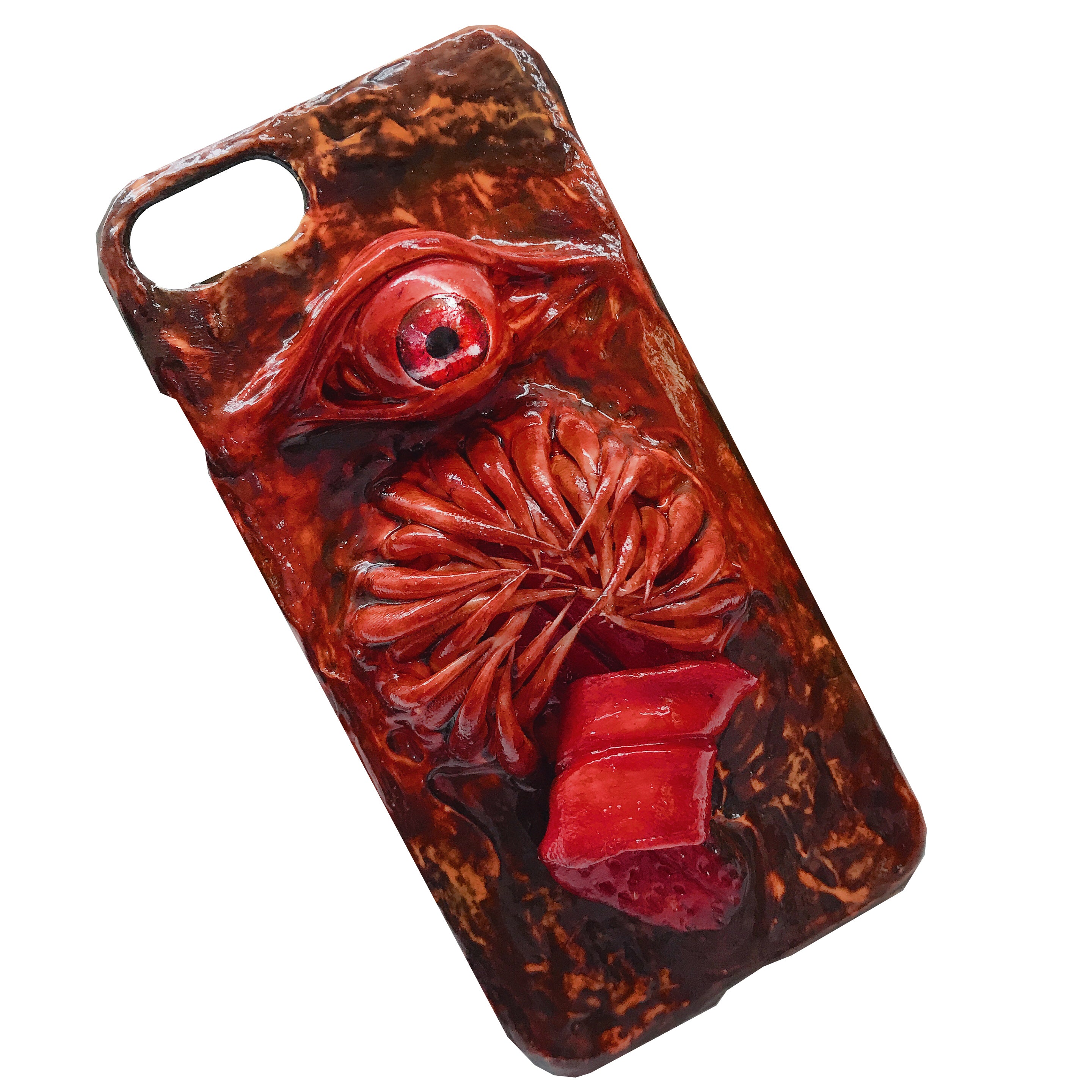 Handmade Cthulhu Eye Phone Case – Spooky Gothic Design