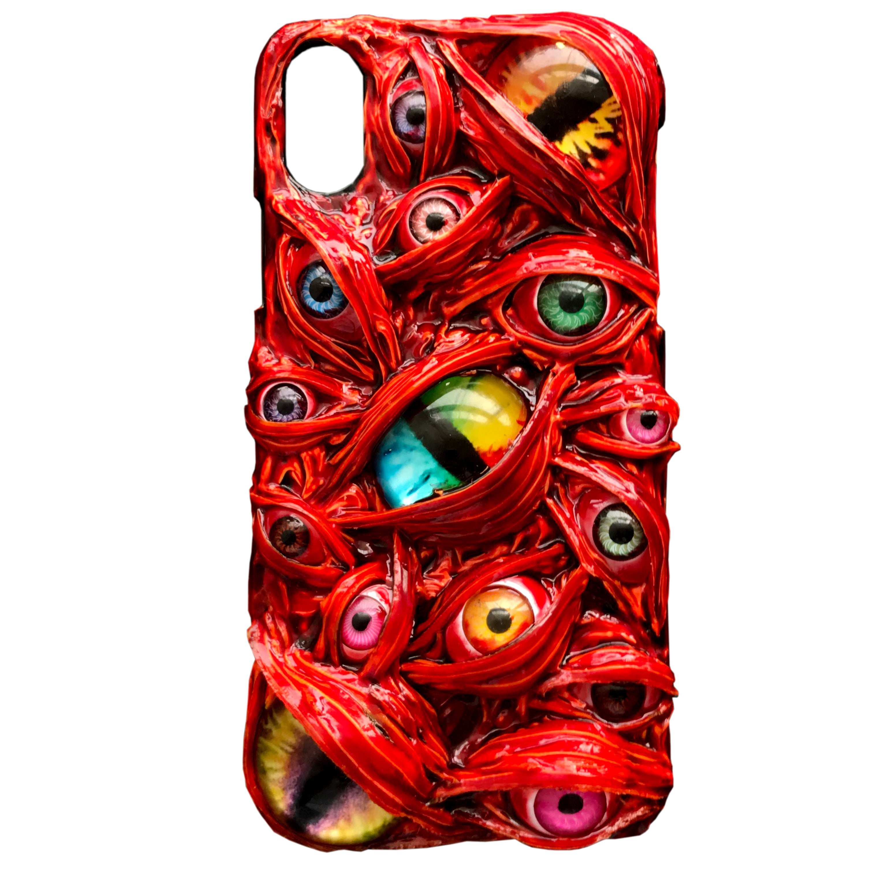 Handmade Cthulhu Eye Phone Case – Spooky Gothic Design