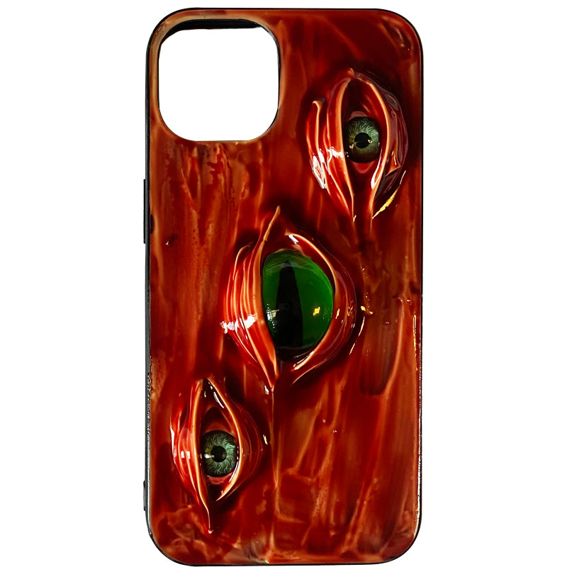 Handmade Cthulhu Eye Phone Case – Spooky Gothic Design