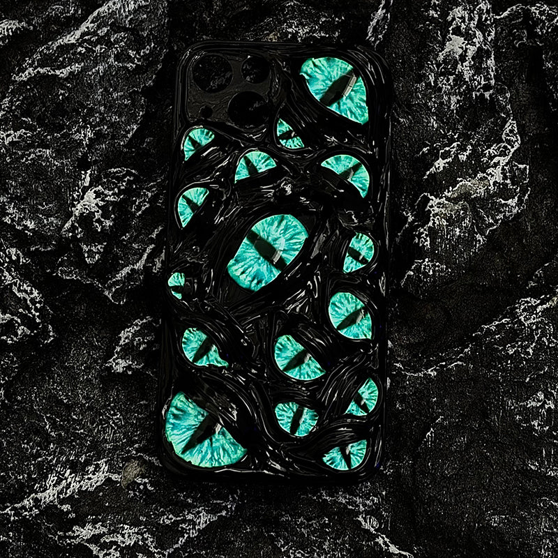 Handmade Cthulhu Eye Glow-in-the-Dark Phone Case