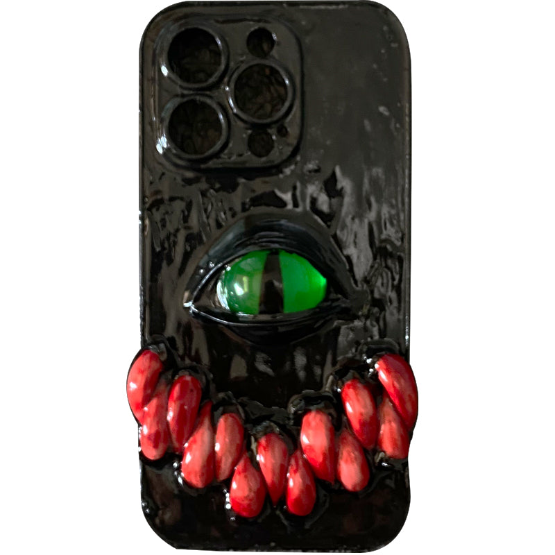 Handmade Cthulhu Eye Phone Case – Spooky Gothic Design