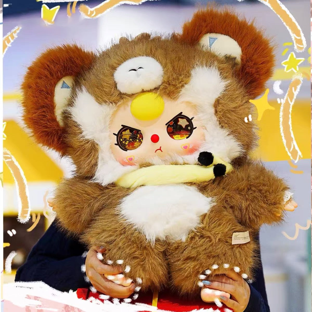 Original Baby Three Ai 800% Bliand Box Can Tell A Story In English Limited Kawaii Action Figure Big Vinyl Doll Kids Gift