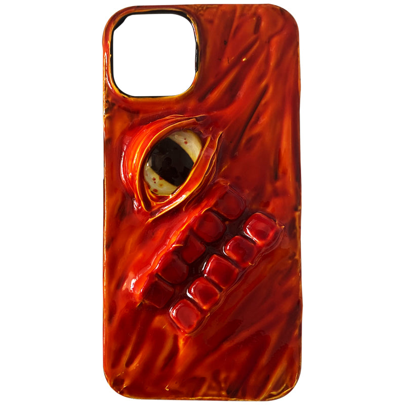 Handmade Cthulhu Eye Phone Case – Spooky Gothic Design