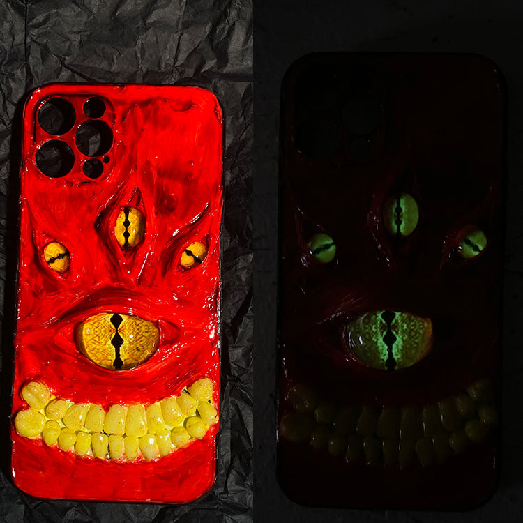 Handmade Cthulhu Eye Glow-in-the-Dark Phone Case