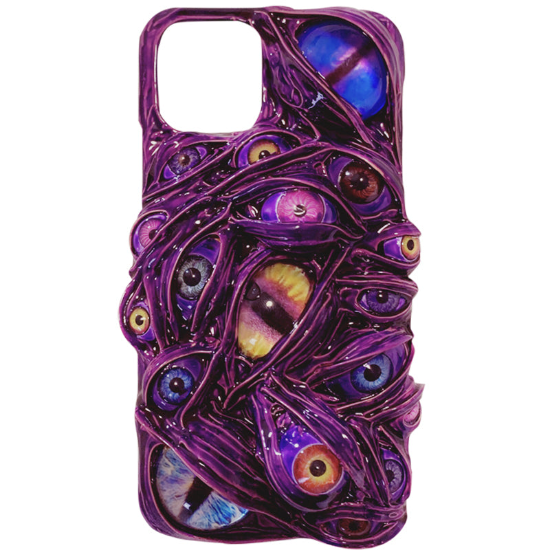 Handmade Cthulhu Eye Phone Case – Spooky Gothic Design