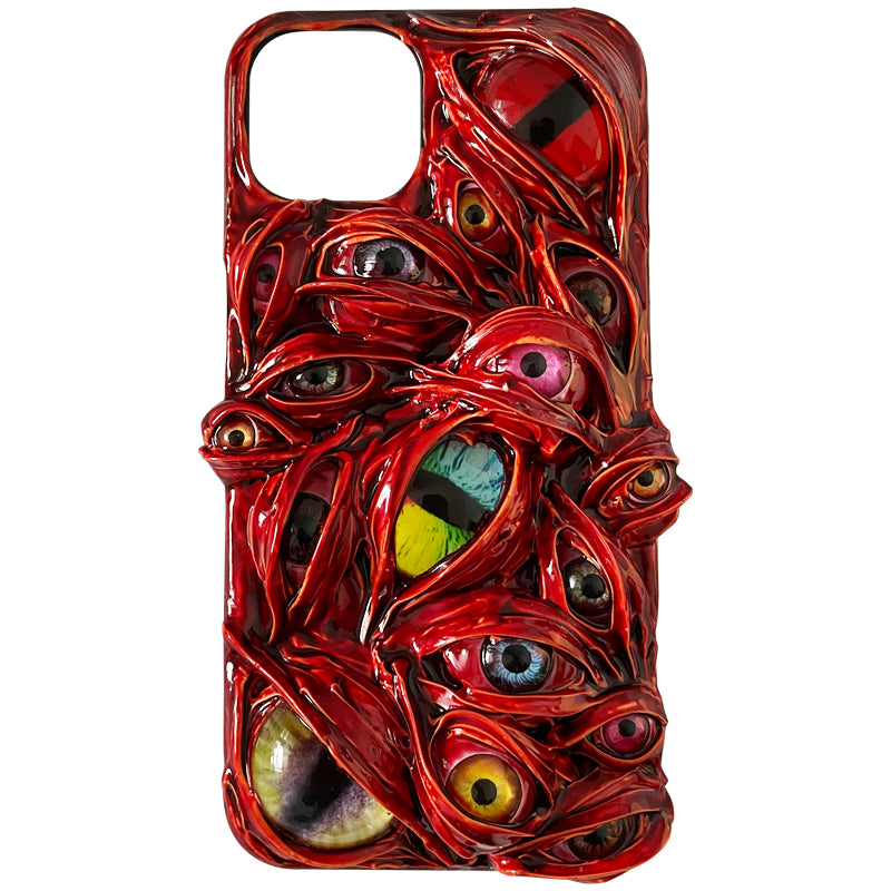 Handmade Cthulhu Eye Phone Case – Spooky Gothic Design