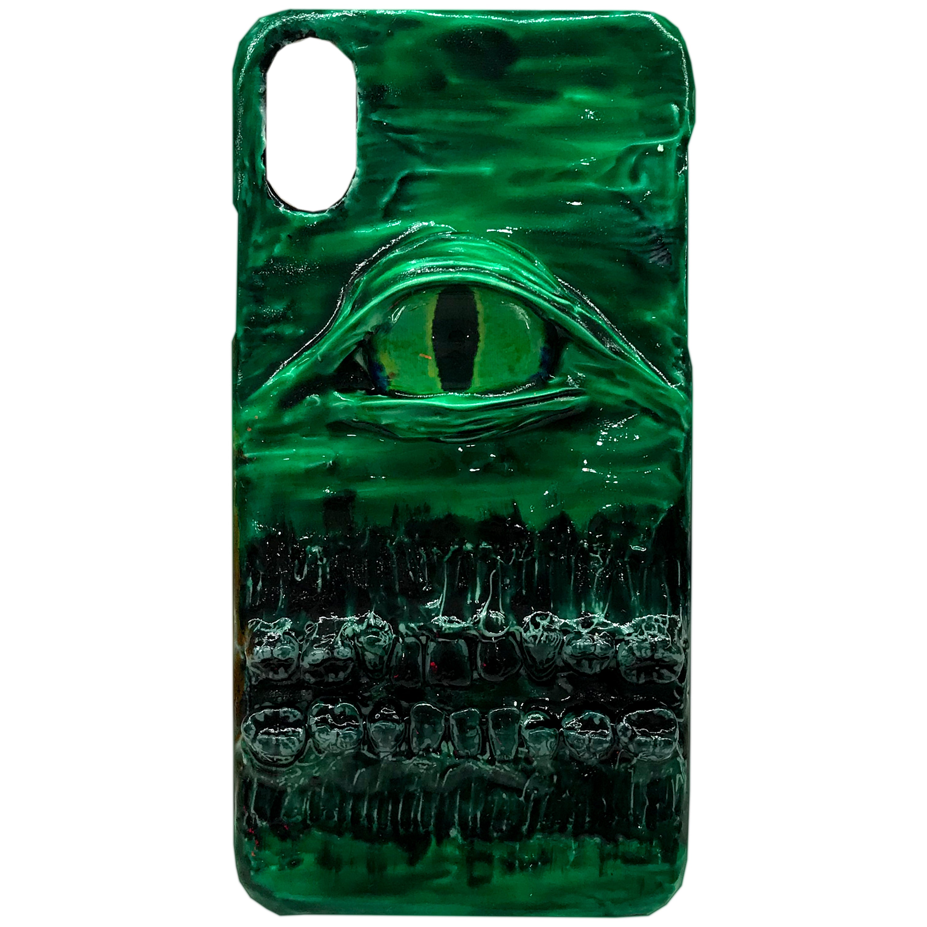 Handmade Cthulhu Eye Phone Case – Spooky Gothic Design