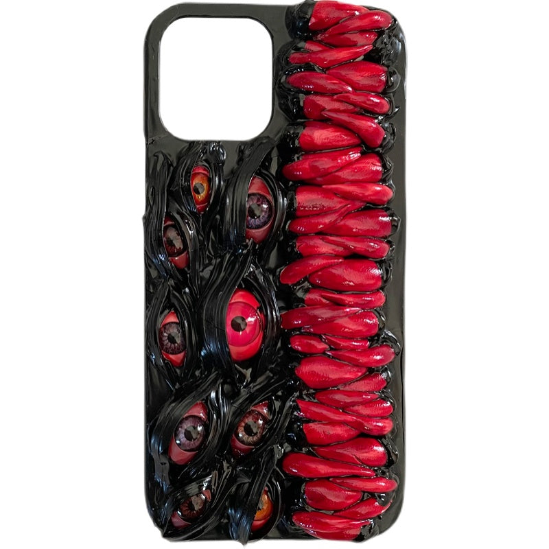 Handmade Cthulhu Eye Phone Case – Spooky Gothic Design