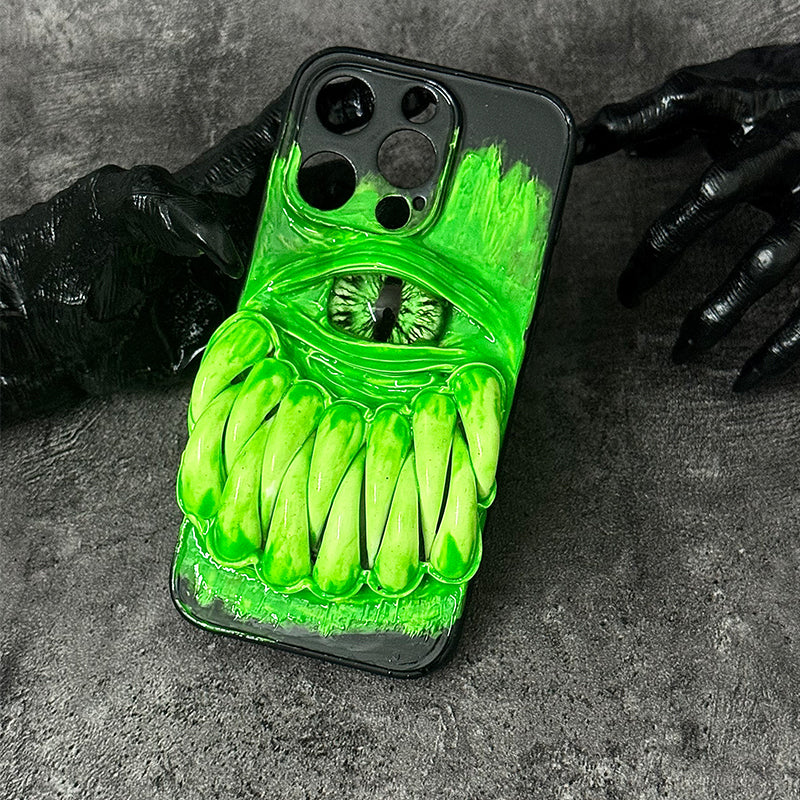 Handmade Cthulhu Eye Glow-in-the-Dark Phone Case