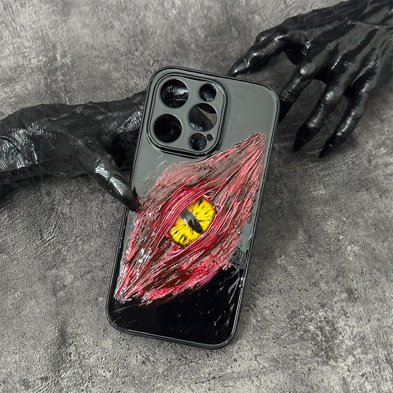 Handmade Cthulhu Eye Glow-in-the-Dark Phone Case