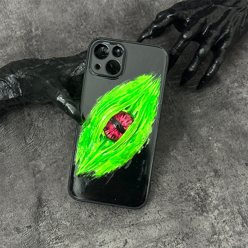 Handmade Cthulhu Eye Glow-in-the-Dark Phone Case