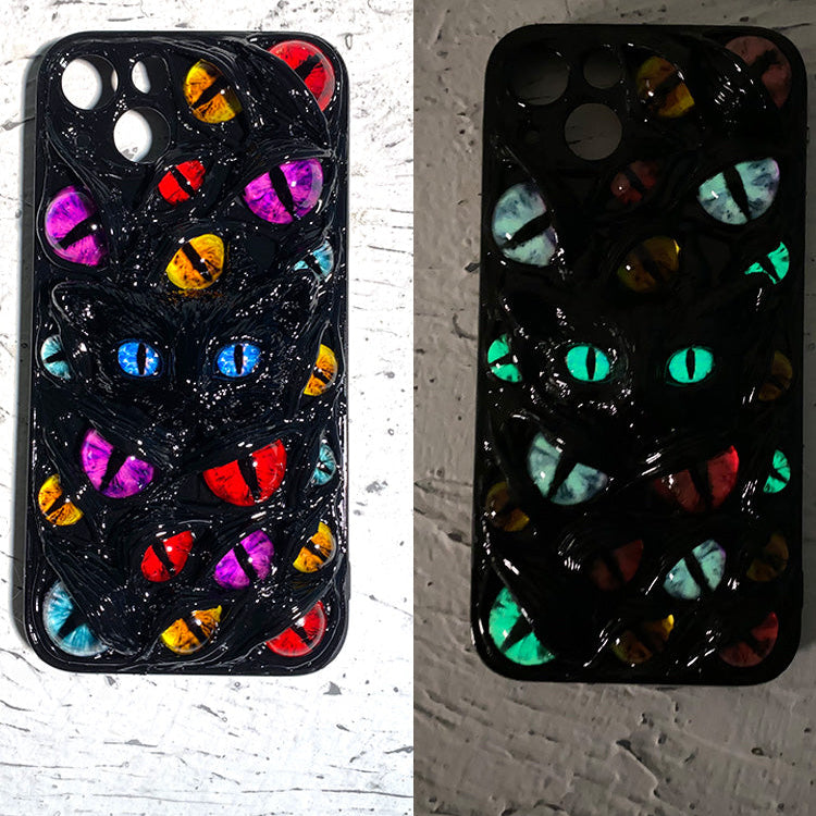 Handmade Cthulhu Eye Glow-in-the-Dark Phone Case