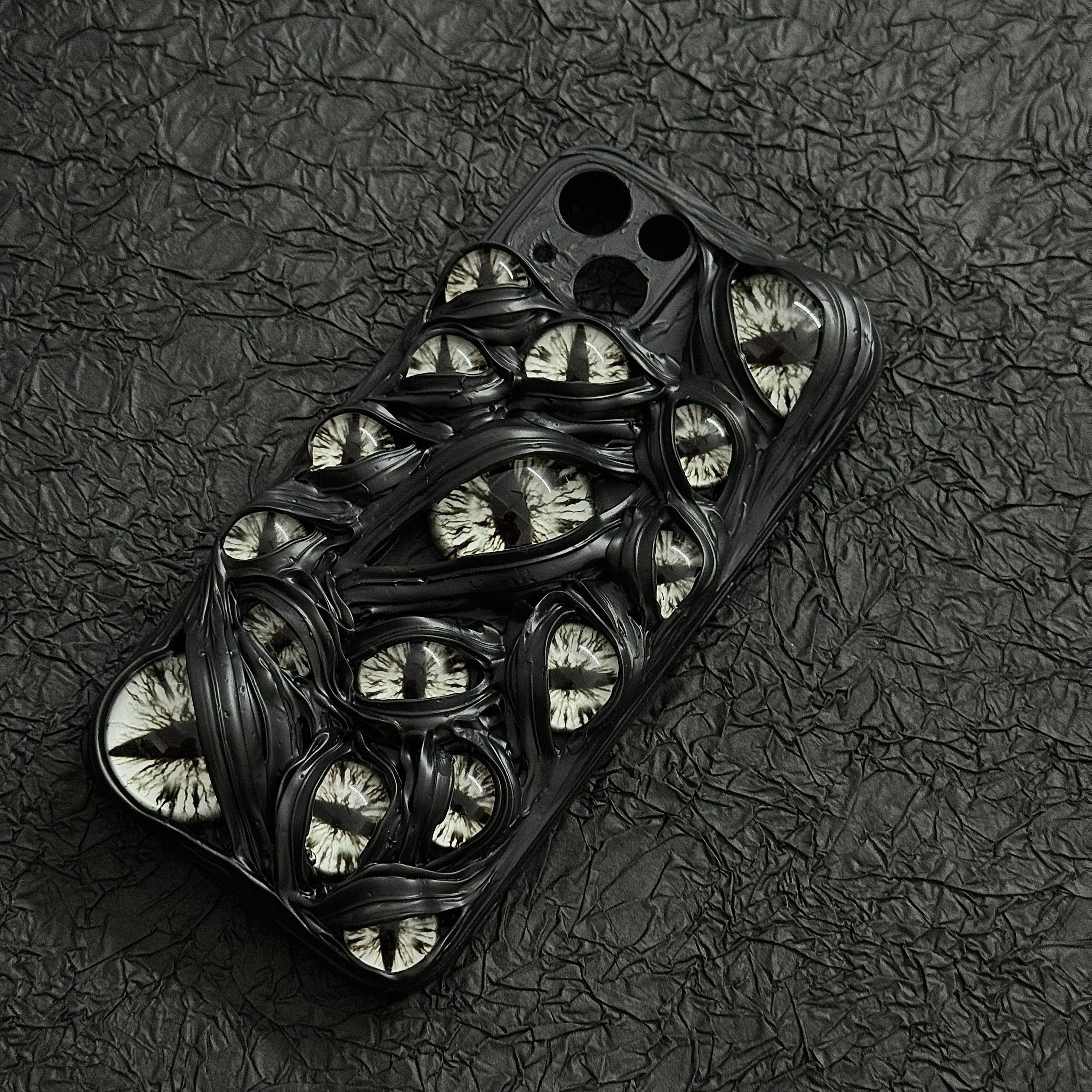 Handmade Cthulhu Eye Glow-in-the-Dark Phone Case