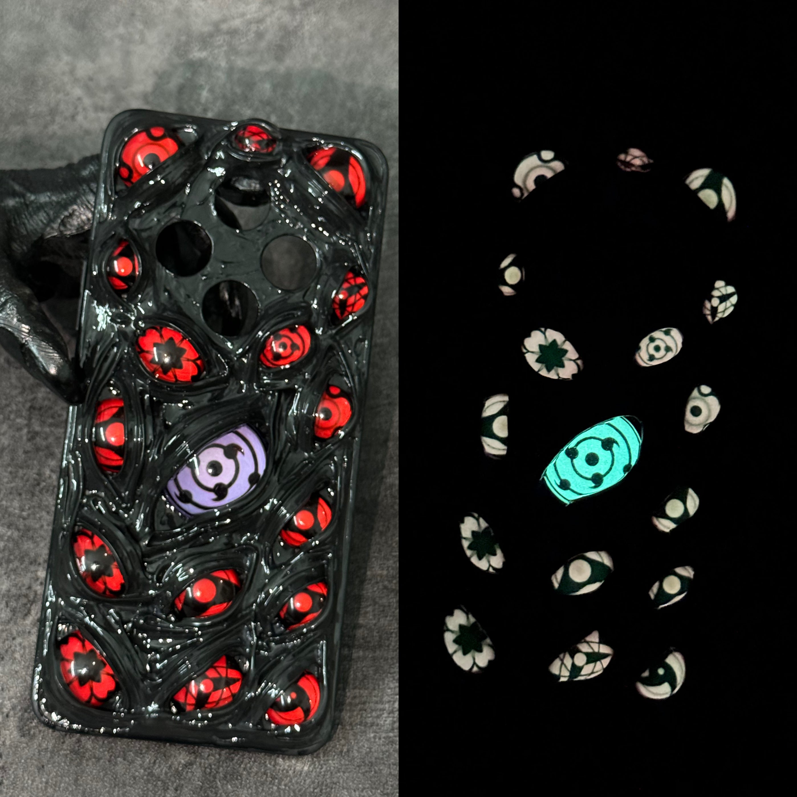 Handmade Cthulhu Eye Glow-in-the-Dark Phone Case