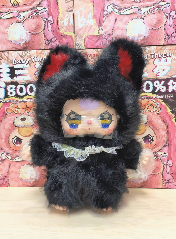 Original Baby Three Ai 800% Bliand Box Can Tell A Story In English Limited Kawaii Action Figure Big Vinyl Doll Kids Gift